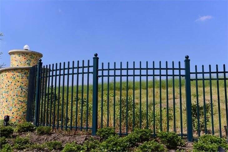 steel fence garden white